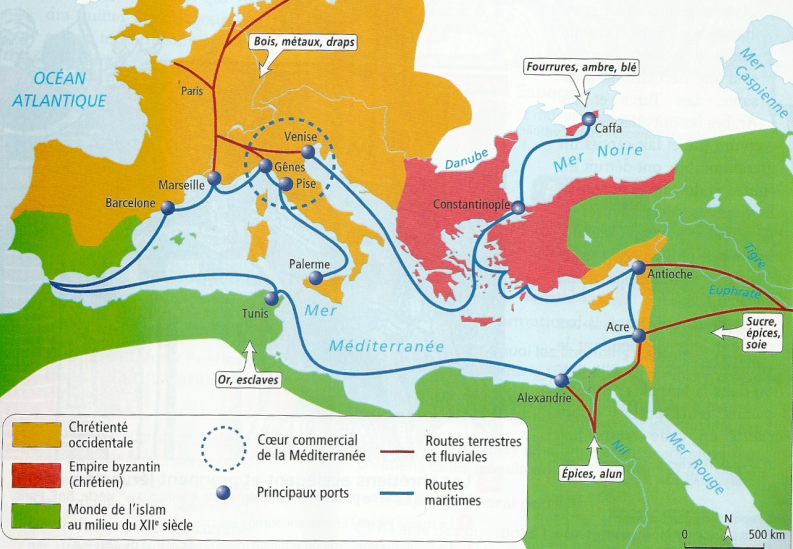 le commerce en Méditerranée en cinquième