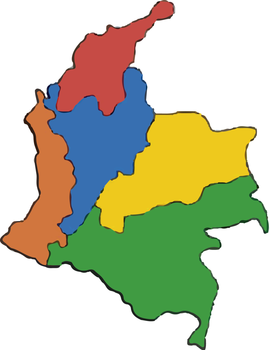 Colombia Mapa Regiones / File Mapa De Colombia Regiones Naturales Png